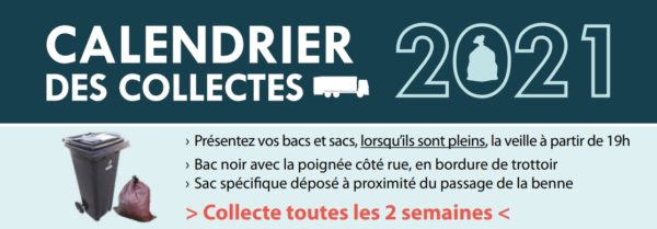 Lire la suite à propos de l’article Calendrier 2021 des collectes des ordures ménagères et des emballages recyclables