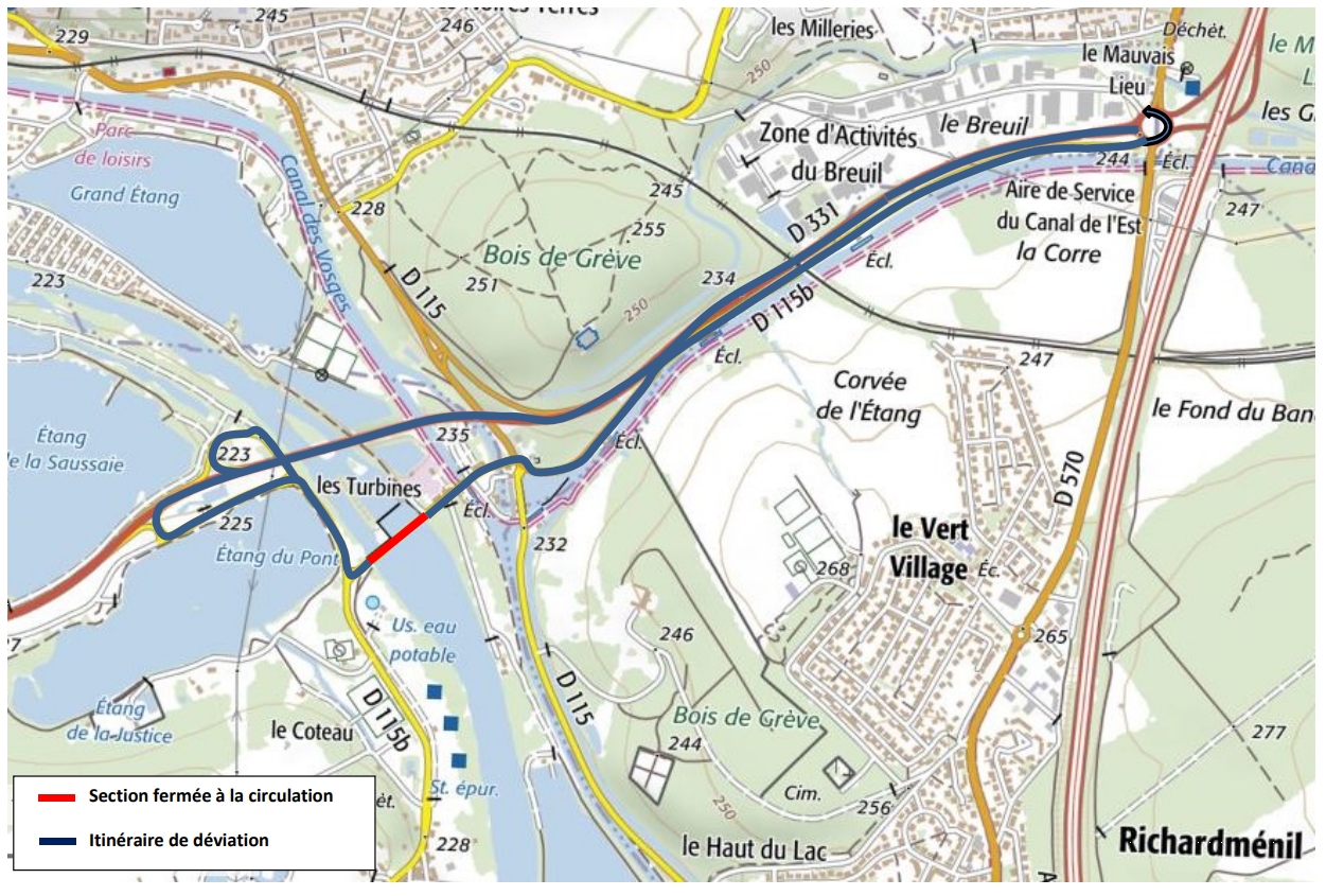 Lire la suite à propos de l’article Fermeture du Pont de la Moselle entre Messein et Méréville