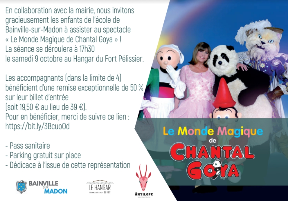 You are currently viewing Les enfants de l’école de Bainville invités au spectacle de Chantal Goya !