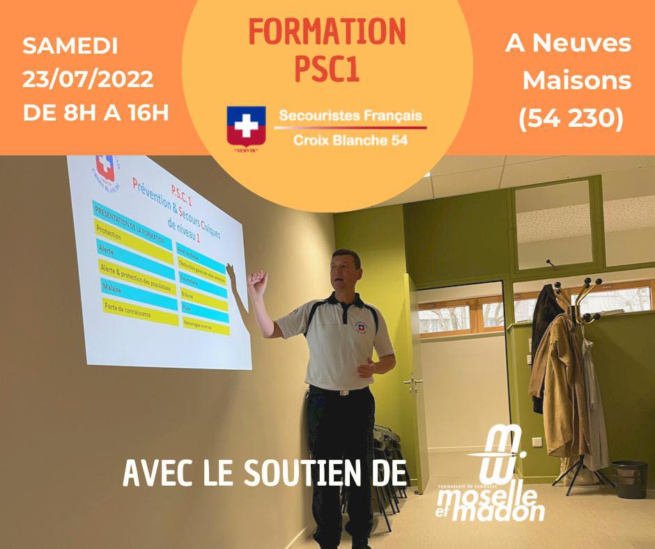 You are currently viewing Formation aux premiers secours par la Croix Blanche 54.