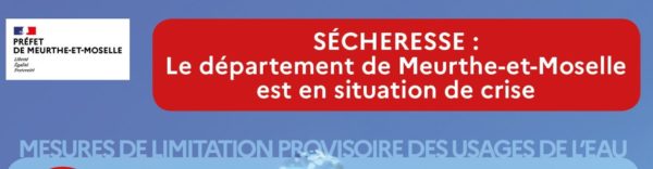 Lire la suite à propos de l’article Sécheresse : situation de crise en Meurthe-et-Moselle !