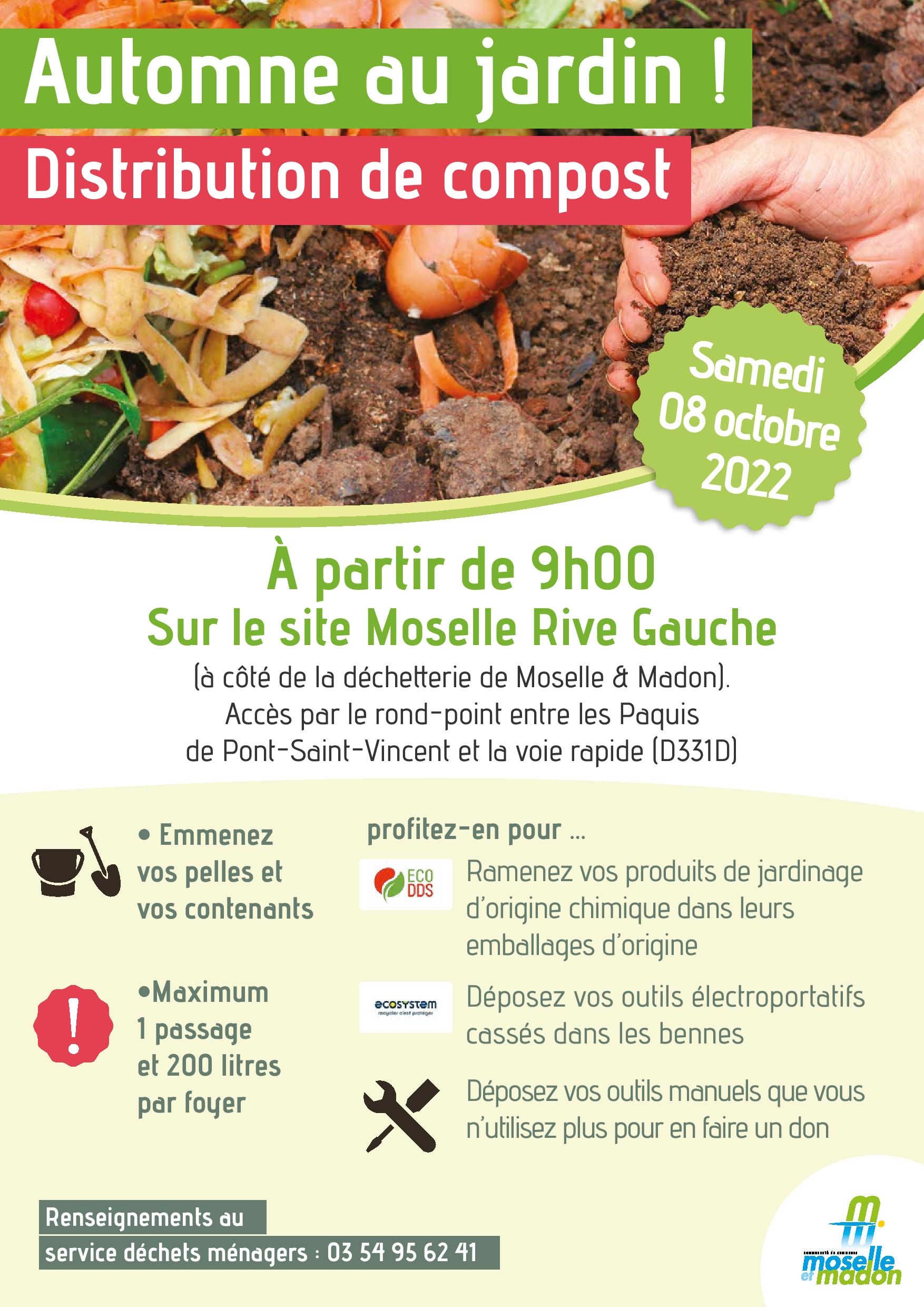 Distribution de compost avec la CCMM (8 octobre 2022) – Mairie de ...