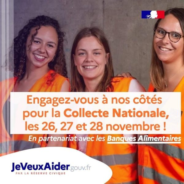 Lire la suite à propos de l’article Collecte nationale pour les banques alimentaires (26, 27 et 28 novembre 2022)