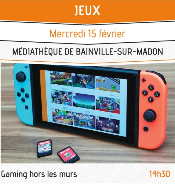 Lire la suite à propos de l’article Les Jeux vidéos de la Filoche à la médiathèque de Bainville-sur-Madon (15 février 2023)