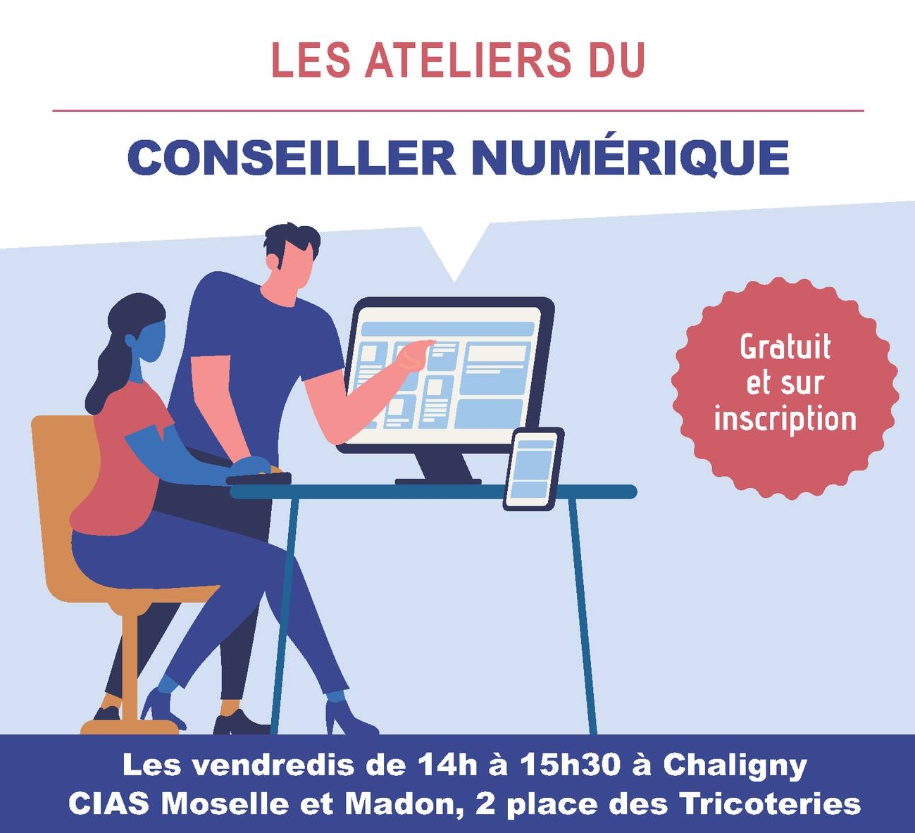 Lire la suite à propos de l’article Les ateliers du conseiller numérique !