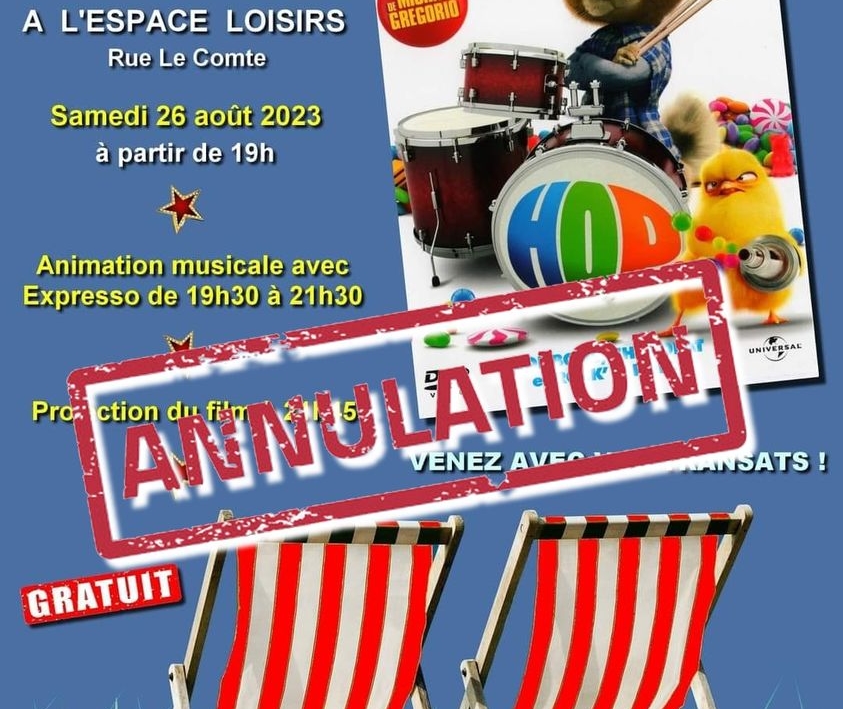 Lire la suite à propos de l’article Annulation de la soirée du 26 août 2023