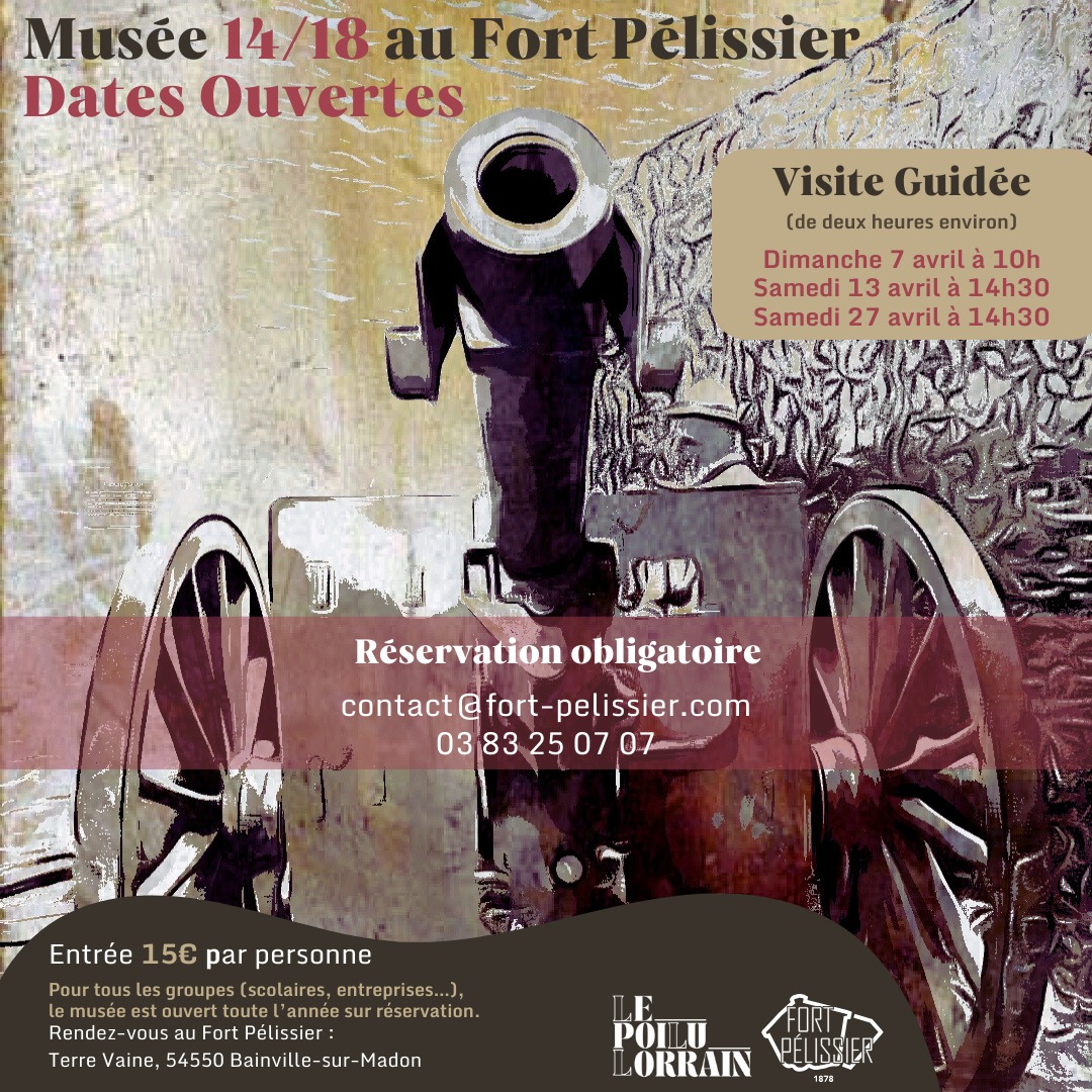 Lire la suite à propos de l’article Visites du Musée 14 18 du Fort Pélissier (avril 2024)