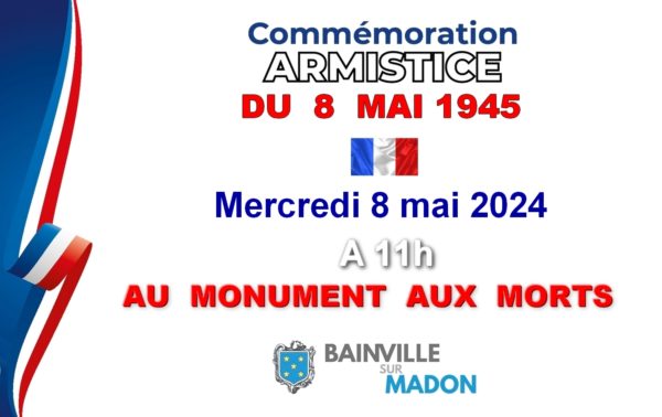 Lire la suite à propos de l’article Commémoration de l’Armistice du 8 mai 1945