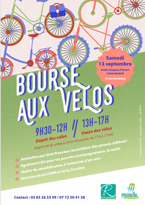 You are currently viewing Bourse aux vélos à Richardménil (13 septembre 2025)