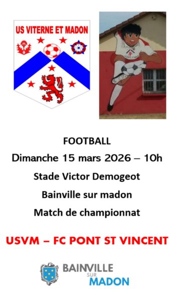 Lire la suite à propos de l’article Match de football (15 mars 2026)