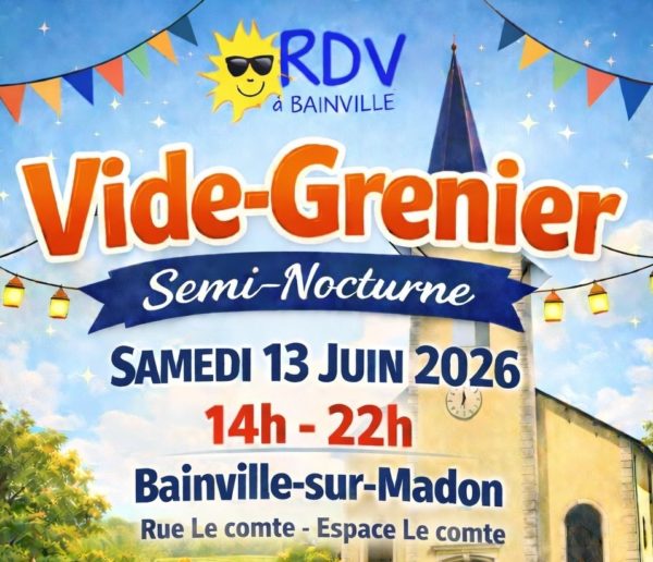 Lire la suite à propos de l’article Vide-grenier de RDV à Bainville (13 juin 2026)