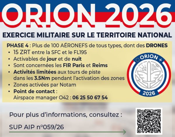 Lire la suite à propos de l’article ORION 2026, exercice militaire sur le territoire national