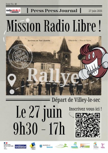 Lire la suite à propos de l’article Les 40 ans de Radio Déclic… un rallye fera étape à Bainville-sur-Madon (27 juin 2026)