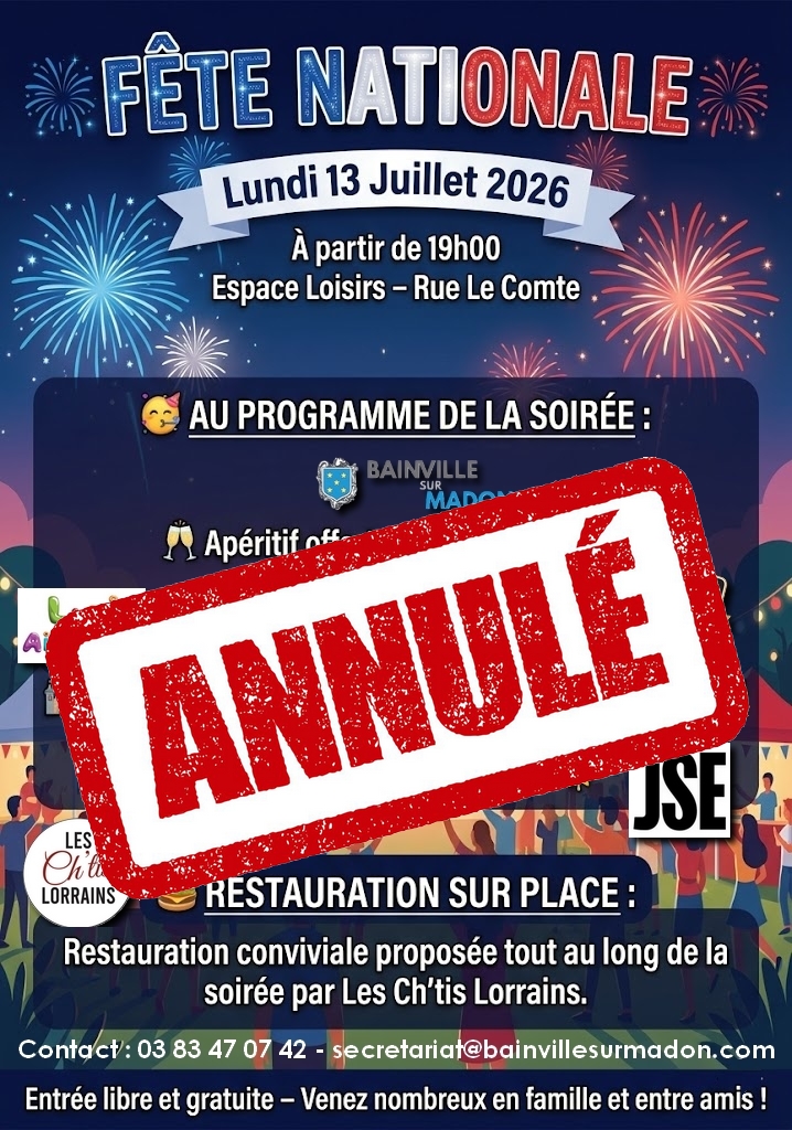 You are currently viewing Annulation de la Fête Nationale