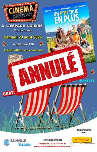 Lire la suite à propos de l’article Annulation de la soirée cinéma