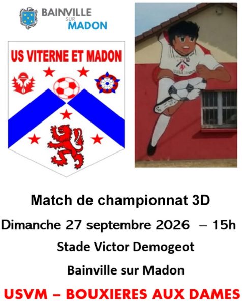 Lire la suite à propos de l’article Match de football (27 sept 2026)