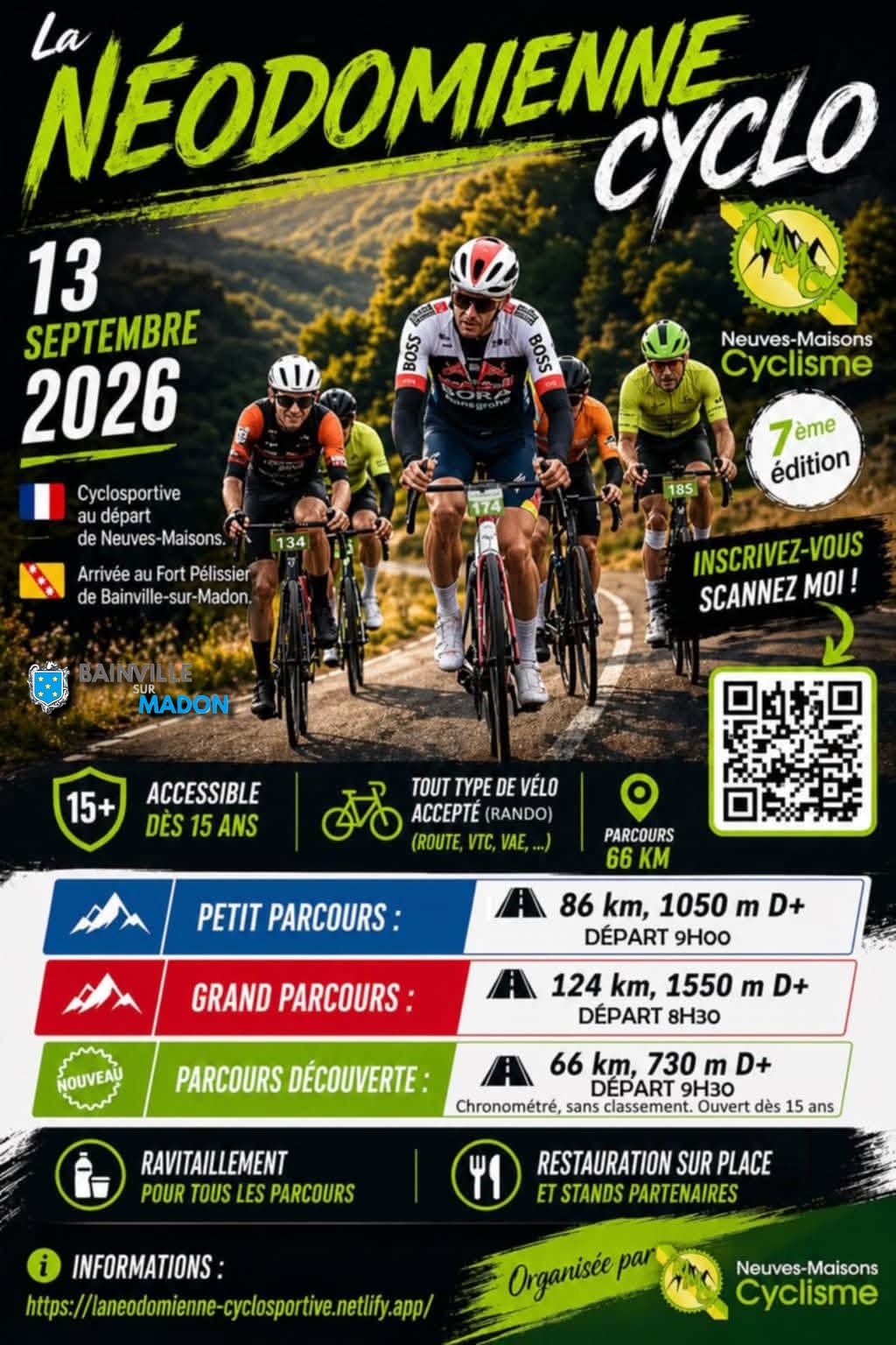 Lire la suite à propos de l’article Course cycliste « La Néodomienne cyclo » (13 sept. 2026)