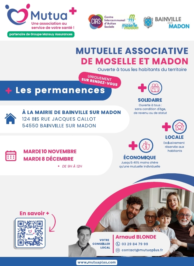 You are currently viewing Mutuelle associative : les permanences de novembre et décembre 2026