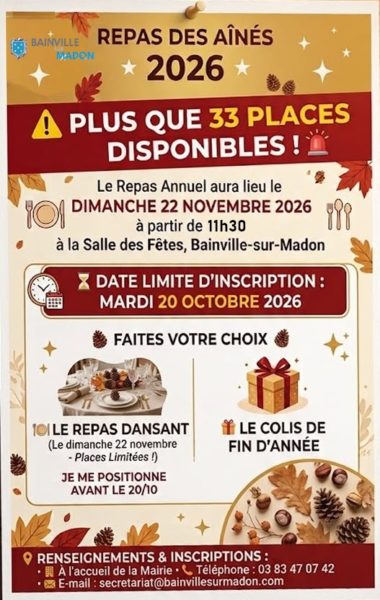 Lire la suite à propos de l’article Aînés : Repas et colis de fin d&rsquo;année !