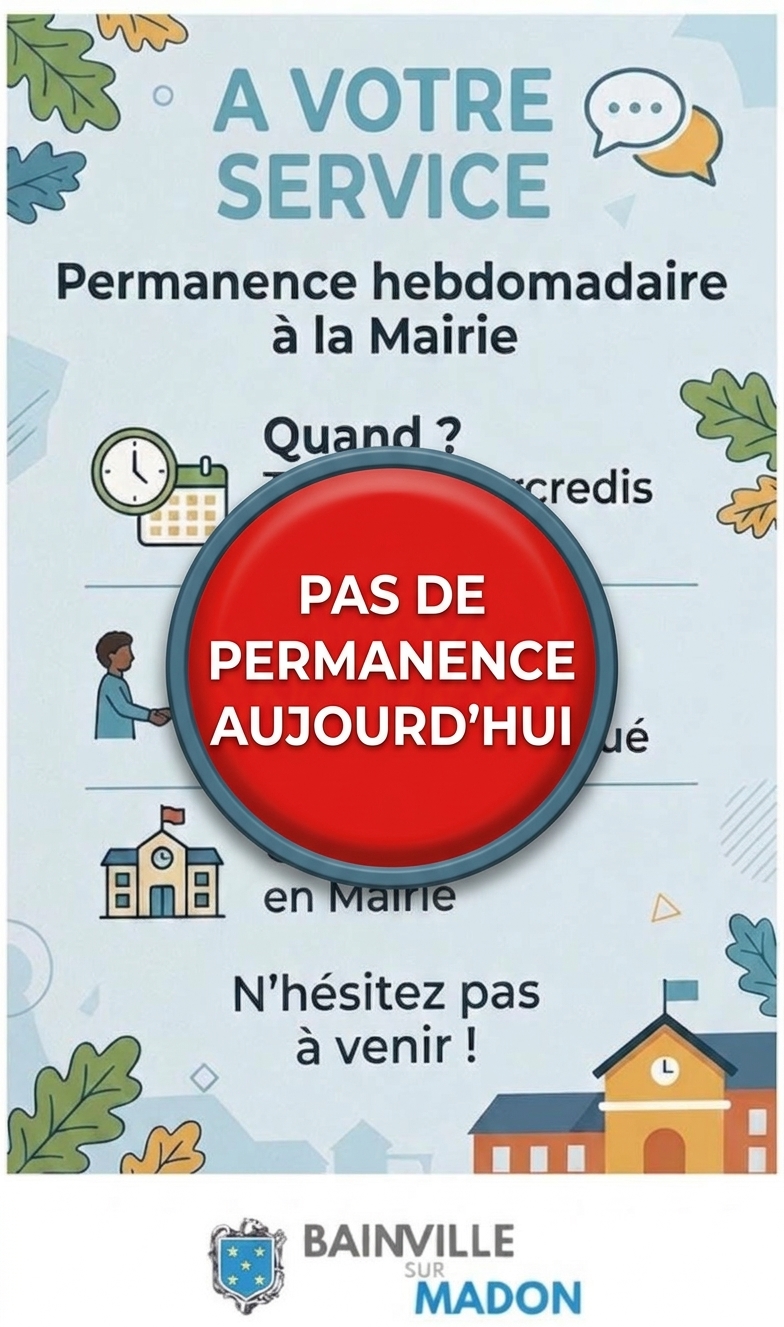 You are currently viewing Pas de permanence d&rsquo;un élu aujourd&rsquo;hui !